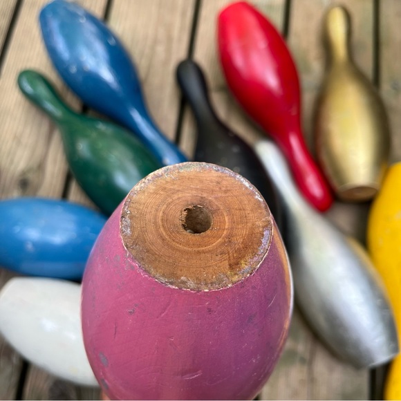Vintage Wood Bowling Pin - Picture 3 of 7